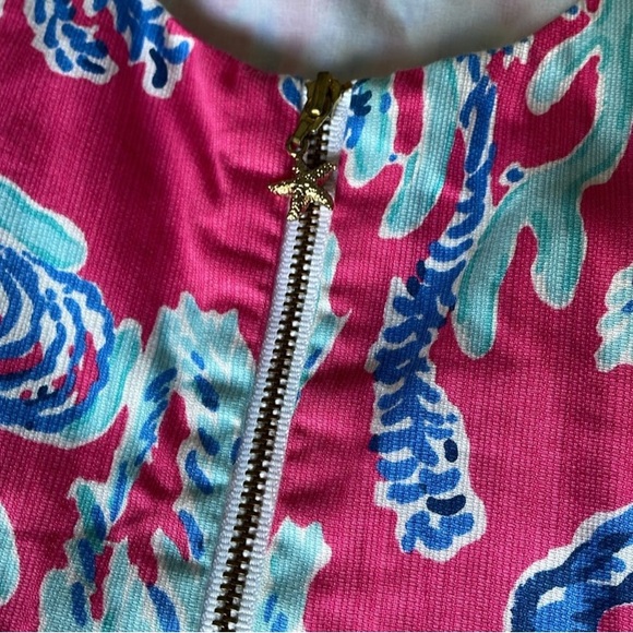 Lilly Pulitzer Cathy Samba Vibrant Pink and Blue Sleeveless Dress Size 14 - Picture 10 of 10